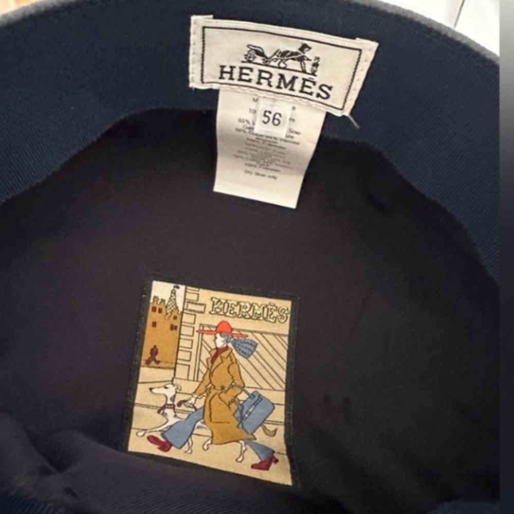 HERMÈS Deauville ‘Cashmere’ 100% AUTHENTIC Newsboy Cap - Picture 2 of 2